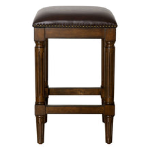 Load image into Gallery viewer, Square Stool With Upholstered Seat