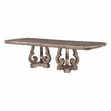Load image into Gallery viewer, 76" Solid Wood Double Pedestal Base Dining Table - Champagne