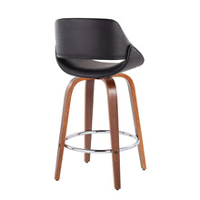 Load image into Gallery viewer, Fabrico - Mid Century Modern, Fixed Height Counter Stool With Round Footrest (Set of 2)