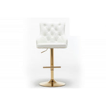 Load image into Gallery viewer, Adjustable Swivel Bar Stool With Nailhead Trim (Set of 2)