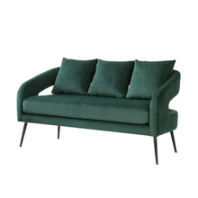 Load image into Gallery viewer, Open Back Loveseat Settee With 3 Pillows