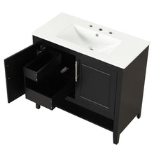 Load image into Gallery viewer, 36" Bathroom Vanity With Sink, Frame Cabinet With Doors And Drawers - Black
