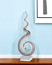 Load image into Gallery viewer, Murano Modern Abstract Tabletop Sculpture (375760) - Clear / Brown