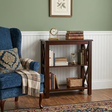 Load image into Gallery viewer, Two Tier Standard Bookcase - Dark Brown