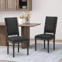 Load image into Gallery viewer, French Country Style Dining Chair With Upholstered Seating And Fluted Legs