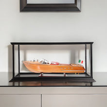 Load image into Gallery viewer, Hand Painted Riva Aquarama Speedboat Exclusive Display Case Edition Model Boat - Aqua