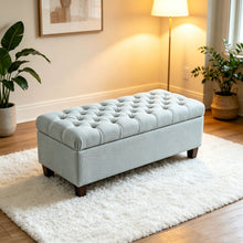 Load image into Gallery viewer, Storage Ottoman Bench With Safety Hinges