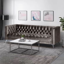 Load image into Gallery viewer, Contemporary 3 Seater Sofa With Button Tufting