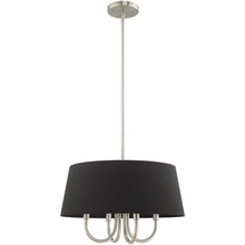 Load image into Gallery viewer, 20'' Four Light Dimmable Chandelier With Shades - Nickel / Pearl Silver