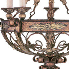 Load image into Gallery viewer, Five Light Metal Dimmable Chandelier With Shades - Bronze / Cream