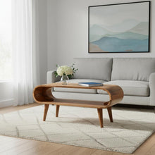 Load image into Gallery viewer, Wood Coffee Table With Shelf - Oak