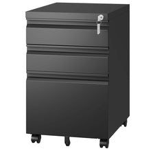 Load image into Gallery viewer, Metal Drawer Mobile File Cabinet With Lock For Home Office Organizer