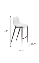 Load image into Gallery viewer, 30" Steel Low Back Bar Height Bar Chairs (Set of 2) - White And Brown