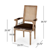 Load image into Gallery viewer, Elegant French Country Style Dining Chair With Cane Backrest