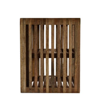 Load image into Gallery viewer, 18" Solid Wood Carved Geometric Floating Nightstand - Brown