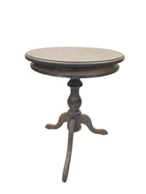 Load image into Gallery viewer, 25" Solid Wood Round Pedestal End Table - Natural