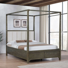 Load image into Gallery viewer, Sundance - Queen Canopy Bed With Upholstered Headboard - Dark Brown