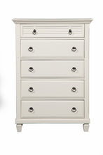 Load image into Gallery viewer, Solid Wood Five Drawer Chest - White