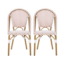 Load image into Gallery viewer, Outdoor Rattan And Aluminum French Bistro Chairs Set