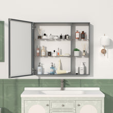 Load image into Gallery viewer, Medicine Cabinet, Wall Mounted Bathroom Mirror With Storage, Adjustable Shelves - Black Brown