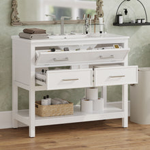 Load image into Gallery viewer, Bathroom Vanity With Ceramic Sink, Tip Out Tray & 2 Full Extension Drawers