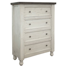 Load image into Gallery viewer, Solid Wood Four Drawer Chest - Gray / Ivory