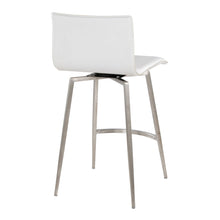 Load image into Gallery viewer, Mara - Upholstered Contemporary Fixed Height Counter Stool With Swivel (Set of 2) - White