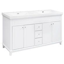 Load image into Gallery viewer, Bathroom Vanity With Double Sinks, 3 Drawers & 4 Doors, Soft Close, All Open Back Design - White