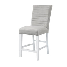 Load image into Gallery viewer, Velvet Solid Wood Counter Height Bar Chairs (Set of 2) - Gray / White