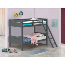 Load image into Gallery viewer, Bunk Bed With Built In Ladder, Safety Guardrails And Angled Access Step