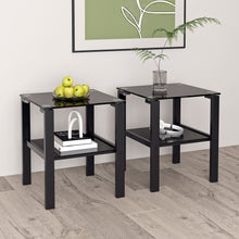 Load image into Gallery viewer, Glass Two Layer Tea Table, Small Round Table, Bedroom Corner Table, Living Room Side Table