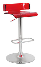 Load image into Gallery viewer, Metal Low Back Counter Height Bar Chair - Red / Silver