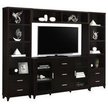 Load image into Gallery viewer, Barnaby - 4 Piece Rectangular Entertainment Center - Cappuccino