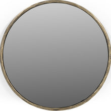 Load image into Gallery viewer, 30" Round Iron Framed Accent Mirror - Brass