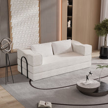 Load image into Gallery viewer, 3 Seat Folding Floor Couch & King Size Bed Mattress