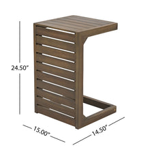 Load image into Gallery viewer, Aluminum Outdoor C - Shaped Side Table For Patio