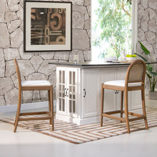 Load image into Gallery viewer, Panama - Curved Back Cane Counter Stool (Set of 2)