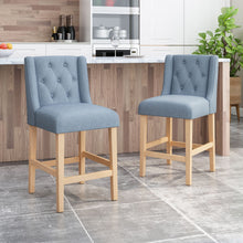 Load image into Gallery viewer, Vienna - Contemporary Fabric Tufted & Wingback Counter Stools (Set of 2)