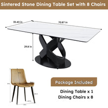 Load image into Gallery viewer, Rectangular Dining Table, Table For 8 Guests - Black / White