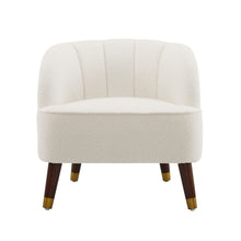 Load image into Gallery viewer, Elegant Upholstered Barrel Accent Chair With Wooden Legs