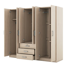 Load image into Gallery viewer, 6 Doors Wardrobe Storage For Bedroom, With Big Drawers