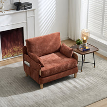 Load image into Gallery viewer, Mid Century Modern Foldable Sofa Bed, 3 In 1 Convertible Sleeper With 3 Pillows