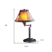 Load image into Gallery viewer, Metal Candlestick Table Lamp With Amber Empire Shade - Gray