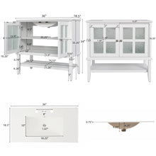 Load image into Gallery viewer, Bathroom Vanity With Ceramic Sink, Adjustable & Open Shelf