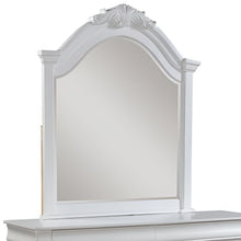 Load image into Gallery viewer, 43" Crowned Top Framed Mounted Dresser Mirror - White