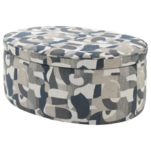 Load image into Gallery viewer, St. Helena - Oval Storage Ottoman With Removable Top - Indigo