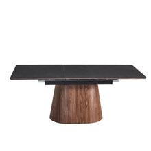 Load image into Gallery viewer, Extendable Dining Table With Cone Base - Brown / Black