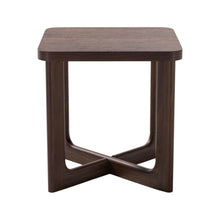 Load image into Gallery viewer, 24" Solid Wood Square Cross Legs End Table - Brown