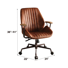 Load image into Gallery viewer, Brancaster - Aluminum Top Grain Leather Office Chair - Coffee
