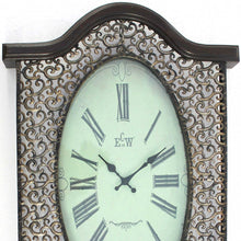 Load image into Gallery viewer, Oval Analog Wall Clock - Antiqued Bronze